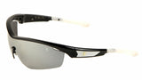 Khan Semi Rimless Sport One Piece Lens Wrap Around Sunglasses