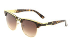 Horn Rimmed Square Classic Half Rim Frame Sunglasses