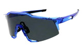 Oversized Semi Rimless Sport Shield Wrap Around Aviator Sunglasses