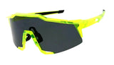 Oversized Semi Rimless Sport Shield Wrap Around Aviator Sunglasses