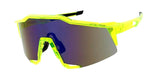 Oversized Semi Rimless Sport Shield Wrap Around Aviator Sunglasses