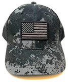 USA Flag Patch Veil Tac Black Camo Curved Bill Mesh Trucker Snapback Hat Cap