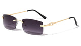 Bogart Slim Rimless Rectangular Luxury Sunglasses