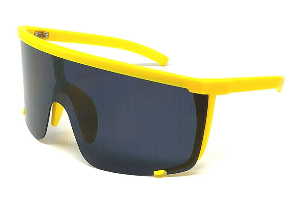 one piece goggles Oversized Rimless One Piece Shield Lens Wrap Around Sport Sunglasses – Dweebzilla.com