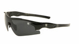 Khan Sport Wrap Around Half Rim Shield Sunglasses