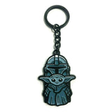 Star Wars The Mandalorian & Baby Yoda / The Child Metal Enamel Fill Keychain Key Ring Organizer