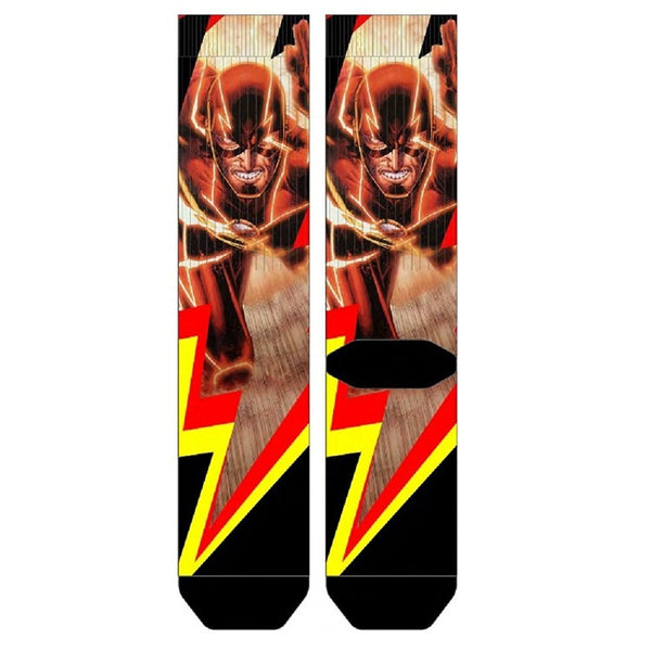 DC Comics The Flash Bolt Logo Premium Sublimated Crew Socks