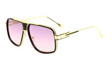 Gazelle Tycoon Hip Hop Square Luxury Aviator Sunglasses