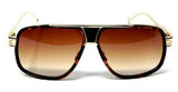 Gazelle Tycoon Hip Hop Square Luxury Aviator Sunglasses