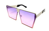 Womens Flat Top Square Oversized Retro Luxury Aviator Sunglasses