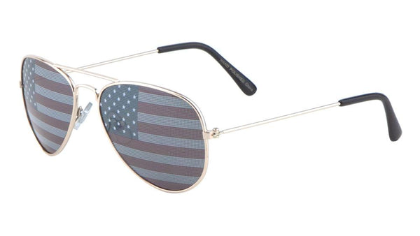 Kids USA United States Flag Classic Pilot Aviator Sunglasses