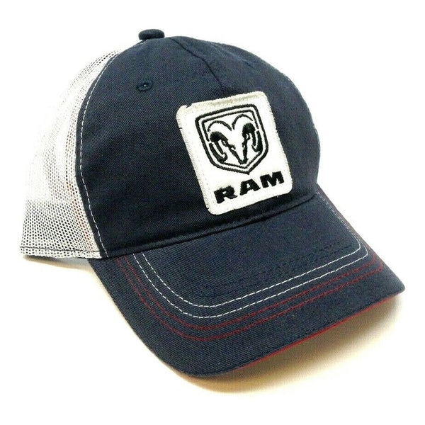 Dodge Ram Classic Logo Curved Bill Adjustable Mesh Trucker Hat