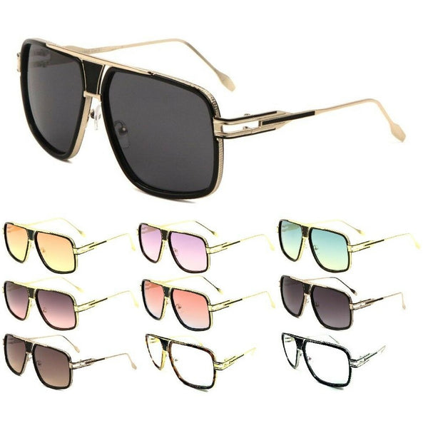 Gazelle Tycoon Hip Hop Square Luxury Aviator Sunglasses
