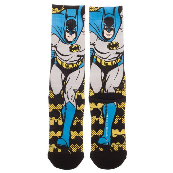 DC Comics Justice League Batman Retro Sublimated Mens Crew Socks
