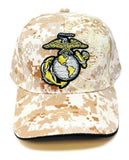 United States Marine Corps Digital Desert Camo 3D Anchor Globe Logo Adjustable Hat