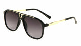 Deniro Square Retro Luxury Hip Hop Aviator Sunglasses