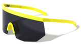 XL Oversized Semi Rimless Shield Wrap Face Sport Sunglasses