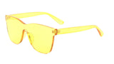 Tahiti Thick Rimless Shield Mono One Piece Lens Square Sunglasses