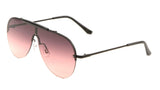 Shield Outdoorsman Floating Flat Lens Aviator Sunglasses w/Brow Bar