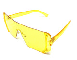 Malibu Rimless Oversized Mono Shield Futuristic One Piece Lens Sunglasses