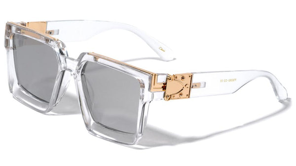 Royale Oversized Thick Bold Square Classic Retro Luxury Sunglasses –