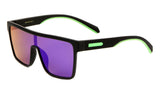 Futuristic Polarized Shield Square Aviator Sunglasses