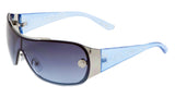 Kleo Greek Key Oversized Wrap Around One Piece Shield Lens Luxury Sunglasses