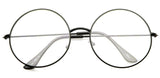 Oversized Round Luxury John Lennon Hippie Sunglasses w/ Clear Lenses