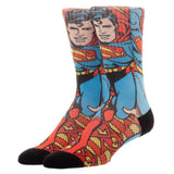 DC Comics Justice League Superman Retro Sublimated Mens Crew Socks