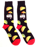 Fine Fit Casual Fast Food Snack Pattern Knit Crew Socks