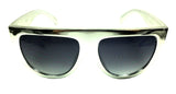 Retro Metallic Round Flat Top Sunglasses