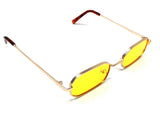 Slim Rectangular Geometric  Classic Luxury Aviator Sunglasses