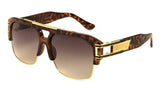 Gazelle B-Boy Hip-Hop Oversized Retro Square Luxury Aviator Sunglasses