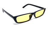Slim Rectangular Minimal Classic Casual Mod Sunglasses