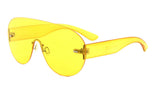 Aspen Rimless Oversized Shield Mono One Piece Lens Futuristic Sunglasses
