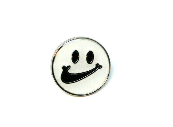 & Enamel Swoosh Check Mark Face Emoji Logo Lapel Pin –
