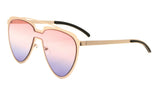 Cleopatra XL Womens Oversized Shield Aviator One Piece Lens Sunglasses