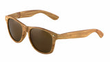 Faux Bamboo Wood Print Classic Square Retro Sunglasses