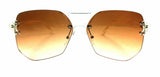 Wynwood Oversized Rimless Square Geometric Luxury Aviator Sunglasses