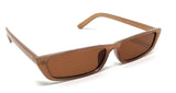 Slim Rectangular Minimal Classic Casual Mod Sunglasses