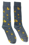 Fine Fit Casual Novelty Pattern Knit Crew Socks