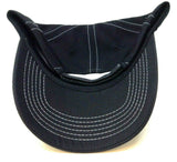 University Of North Carolina Black Stitch UNC Tar Heels Logo Black Curved Bill Adjustable Hat