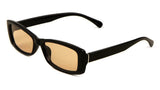 Slim Rectangular Minimal Retro Classic Plastic Mod Sunglasses
