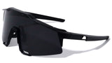 Oversized Semi Rimless Shield Wrap Around Outdoor Shield Sunglasses