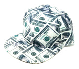 Cash Money New Hundreds $100 Bills Sublimated All Over Print Flat Bill Snapback