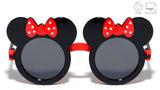 Kids Mouse Ears w/Bow Flip Out Black/Blue Light Blocking Lens Sunglasses