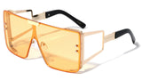 XL Oversized One Piece Floating Lens Shield Aviator Luxury Sunglasses
