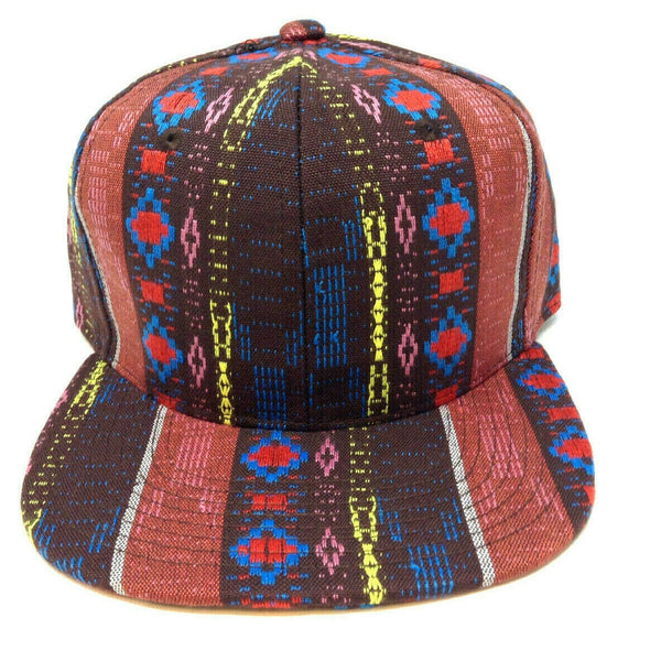 Brown & Red Aztec / Navajo All Over Print Snapback
