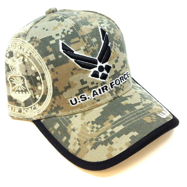 United States Air Force 3D Wings Logo Digital Camouflage Adjustable Hat