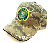 United States Army Seal Logo w/ Stars Digital Camo Adjustable Hat